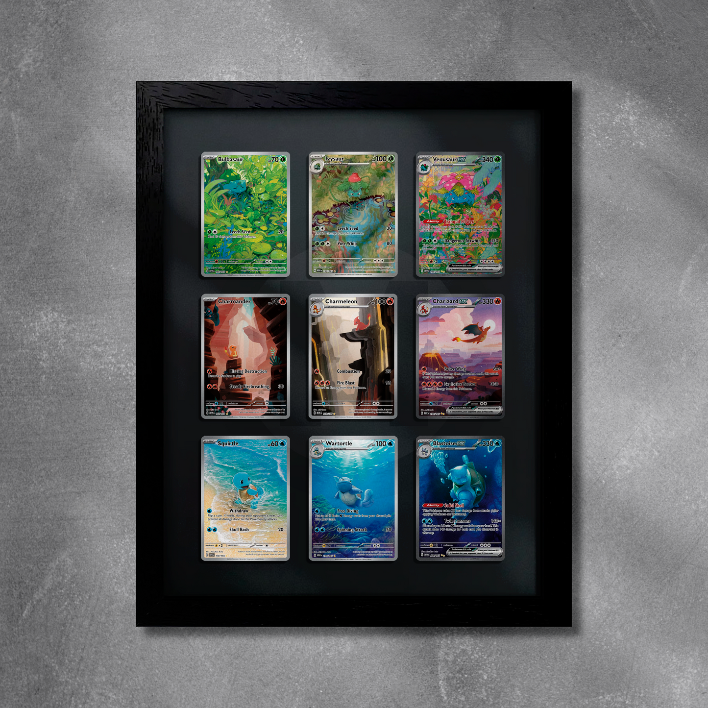 Pokemon 151 Kanto Starter Card Frame