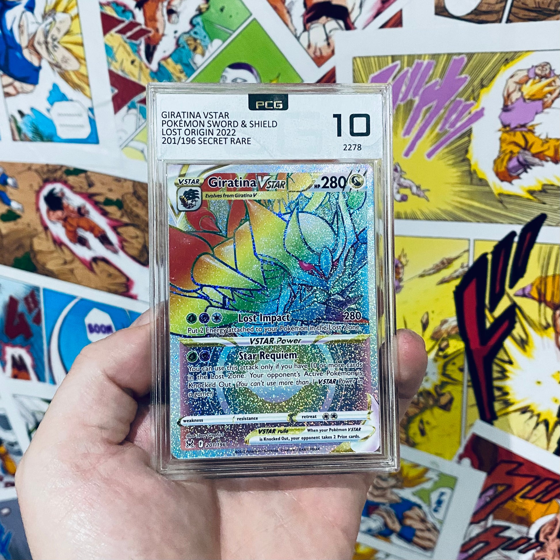 Pokemon Giratina SR VSTAR 201/196 Graded Pristine 10 MomentoBrand Pokemon Giratina SR VSTAR 201/196 Graded Pristine 10 MomentoBrand