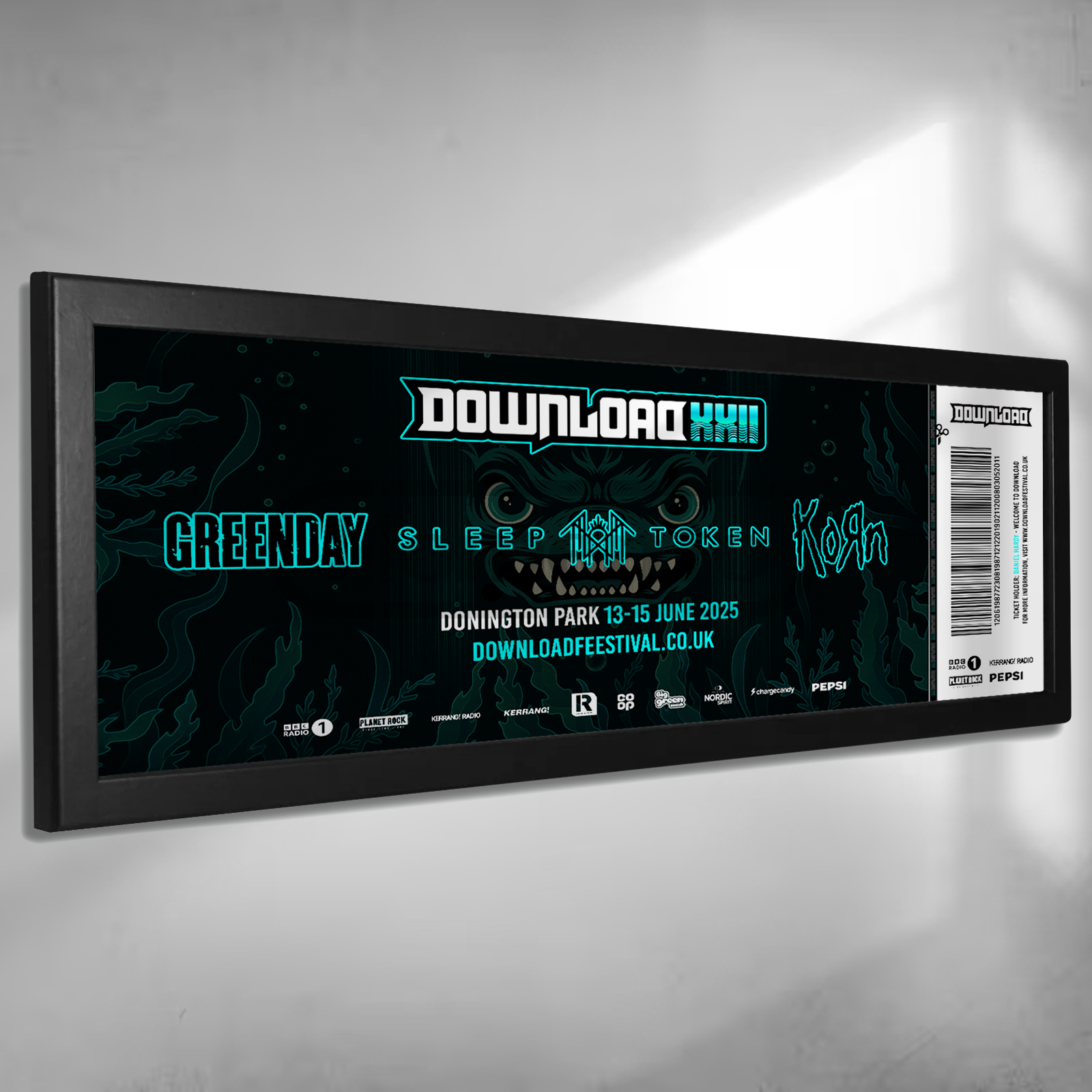 Download Festival Giant Novelty Personalised Souvenir Ticket Poster
