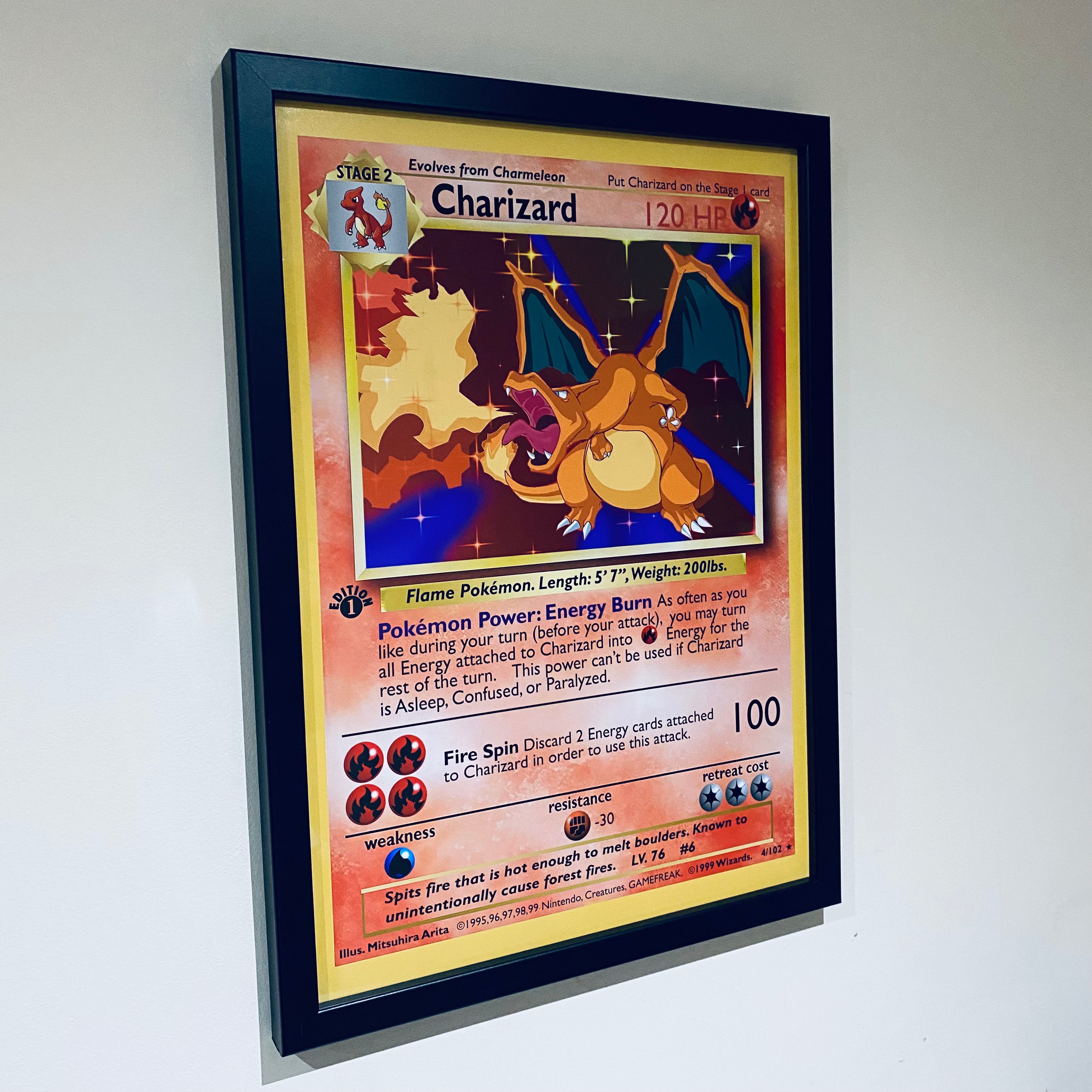 Pokemon 1st Edition Charizard Poster Print - Frame Options – MomentoBrand
