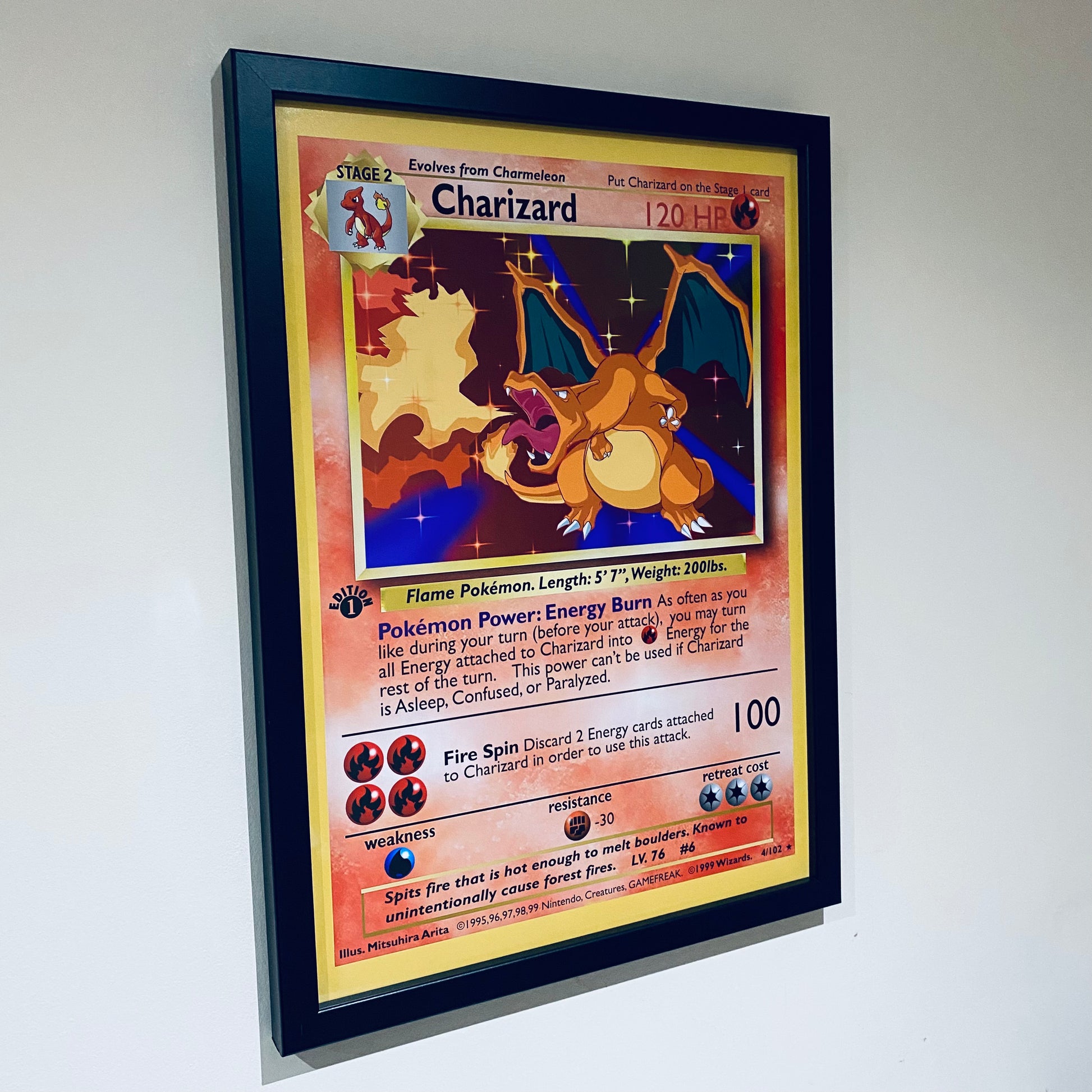Pokemon 1st Edition Charizard Poster Print - Frame Options MomentoBrand Pokemon 1st Edition Charizard Poster Print - Frame Options MomentoBrand