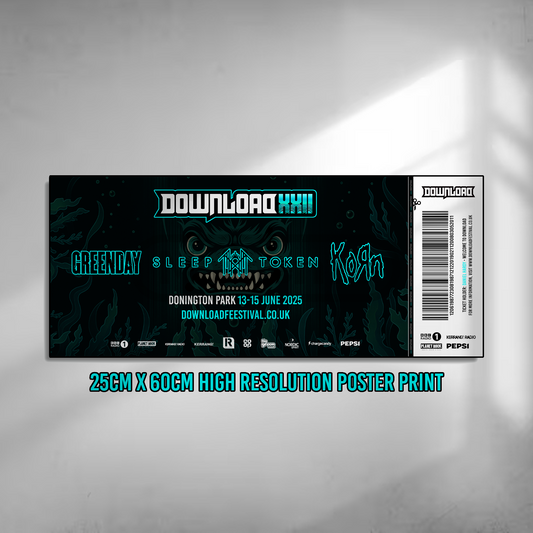 Download Festival Souvenir Ticket Giant Novelty Personalised Poster